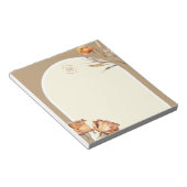 Bloc-note Logo personnalisé Rose Arch rétro Entreprise (Incliné)