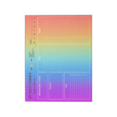 Bloc-note Logo Personnalisé Undate Daily Planner Rainbow (Tourné)