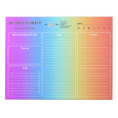 Bloc-note Logo Personnalisé Undate Daily Planner Rainbow (Devant)