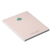 Bloc-note Logo Pink Ginkgo Pink Bleu Simple Nature (Incliné)