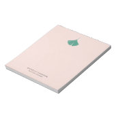 Bloc-note Logo Pink Ginkgo Pink Bleu Simple Nature (Tourné)
