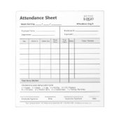 Bloc-note Logo professionnel de la participation - Éteindre (Devant)