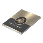 Bloc-note Logo Professionnel Élégant Gold Lion (Tourné)