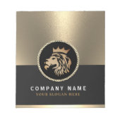 Bloc-note Logo Professionnel Élégant Gold Lion (Devant)