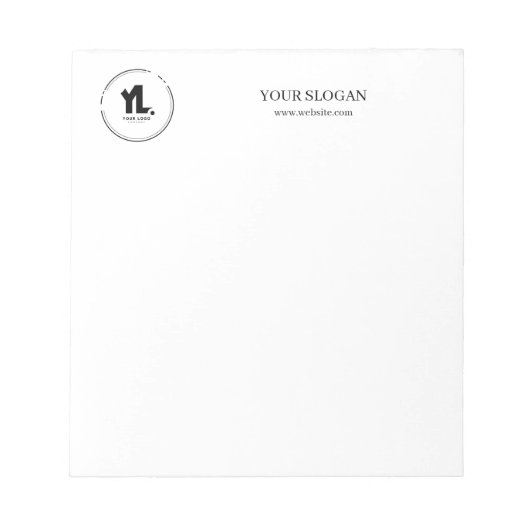 Bloc-note Logo professionnel personnalisé (Devant)