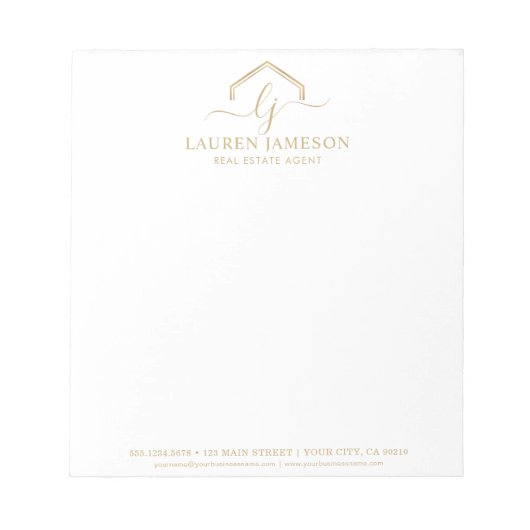 Bloc-note Logo Promotionnel immobilier moderne (Devant)