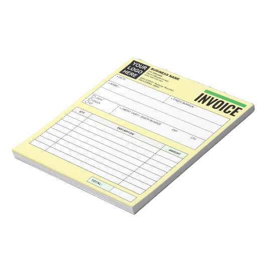 Bloc-note Logo, Sales Receipt Order Forms, Invoice Booklet (Tourné)