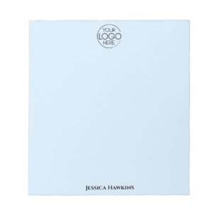 Bloc-note Logo simple de papeterie personnelle Bleu
