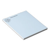 Bloc-note Logo simple de papeterie personnelle Bleu (Incliné)