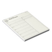 Bloc-note Logo simple du planificateur hebdomadaire personne (Incliné)