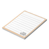 Bloc-note Logo simple et élégant de pêche (Tourné)