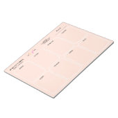 Bloc-note Logo Simple Girly Blush Pink Weekly Planner (Incliné)