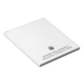 Bloc-note Logo Simple Luxe Brossé Or (Incliné)