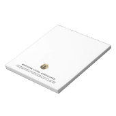 Bloc-note Logo Simple Luxe Brossé Or (Tourné)