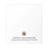 Bloc-note Logo Simple Luxe Brossé Or (Devant)