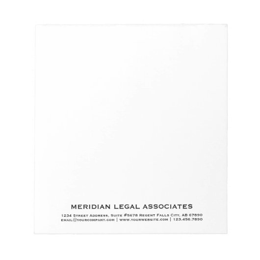 Bloc-note Logo Simple Luxe Brossé Or (Devant)