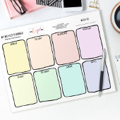 Bloc-note Logo Simple Tear Away Pastels Weekly Planner