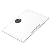 Bloc-note Logo simple Texte commercial promotionnel (Incliné)