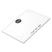 Bloc-note Logo simple Texte commercial promotionnel (Incliné)