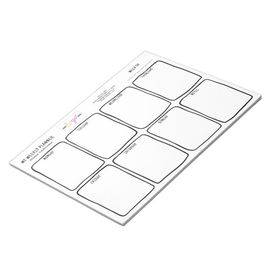 Bloc-note Logo Simples Tear Away Hand Drake Weekly Planner (Incliné)