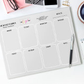 Bloc-note Logo Simples Tear Away Light Grey Weekly Planner
