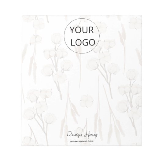 Bloc-note Logo Verdure Aquarelle Entreprise Personnalisée Mo (Devant)