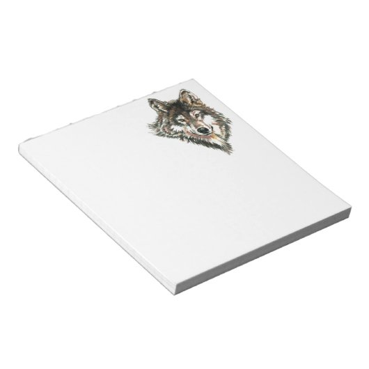 Bloc-note Logo Wolf Head Aquarelle (Incliné)