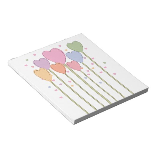 Bloc-note Lollipops de coeur lunaire (Incliné)