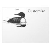 Bloc-note Loon Swimming Bird Art Thunder_Cove (Devant)