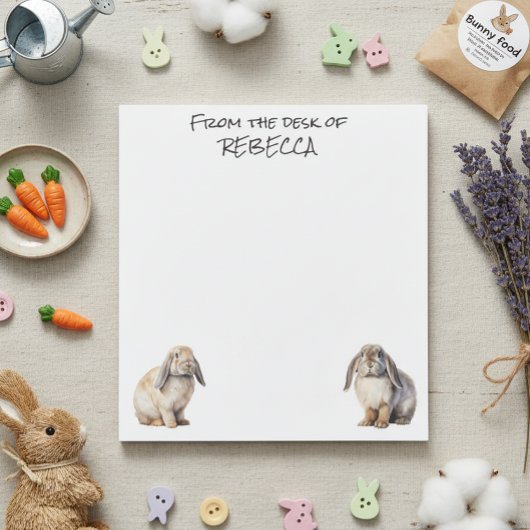 Bloc-note Lop Bunnies du bureau de personnalisation
