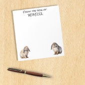 Bloc-note Lop Bunnies du bureau de personnalisation