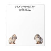 Bloc-note Lop Bunnies du bureau de personnalisation (Devant)