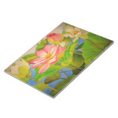 Bloc-note Lotus rose nénuphar aquarelle peinture (Incliné)