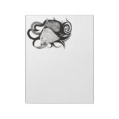 Bloc-note Loup blanc avec art tribal coréen (Tourné)