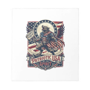 Bloc-note Loup-garou patriotique Patriote Horreur Monstre Pa