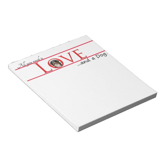 Bloc-note Love a Bernese Mt. Chien Note Pad (Incliné)