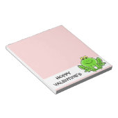 Bloc-note Love Frog Drôle Salutation : Hoppy Valentine's Day (Incliné)