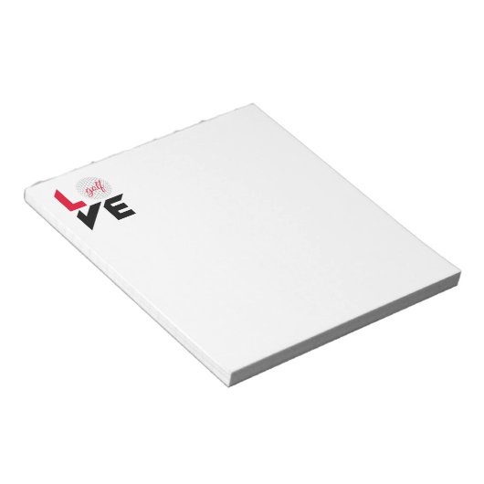 Bloc-note Love golf (Incliné)