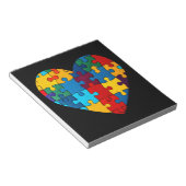 Bloc-note Love Heart Puzzle Sensibilisation sur l'autisme d' (Incliné)