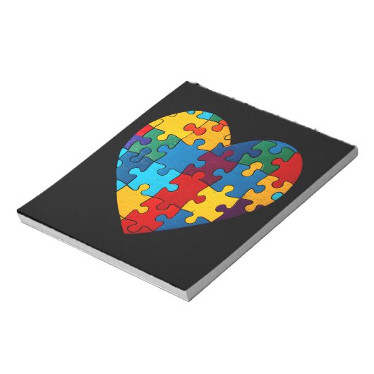 Bloc-note Love Heart Puzzle Sensibilisation sur l'autisme d' (Tourné)
