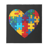 Bloc-note Love Heart Puzzle Sensibilisation sur l'autisme d' (Devant)