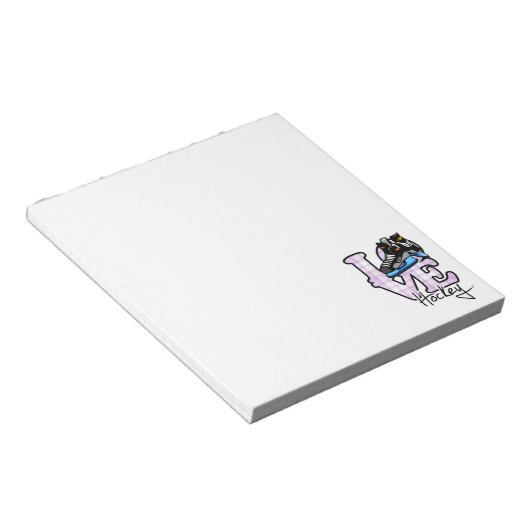 Bloc-note Love Hockey (Incliné)