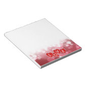Bloc-note Love Lettering Red Hearts (Incliné)