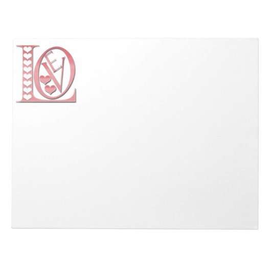 Bloc-note Love Letters With Hearts par Shirley Taylor (Devant)