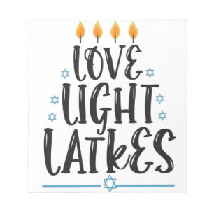 Bloc-note Love Light Latkes Funny Hanoukka Jewish Holiday