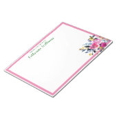 Bloc-note Love Roses Boho Floral Bouquet Emerald Nom vert (Incliné)