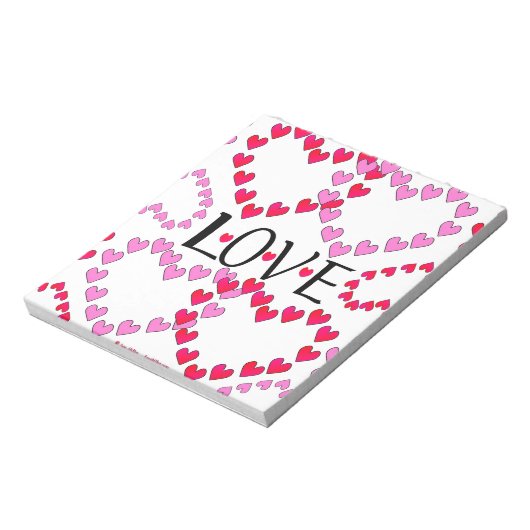 Bloc-note LOVE ROUGE ROSE DE Tiny Hearts (Tourné)