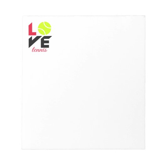 Bloc-note Love tennis (Devant)