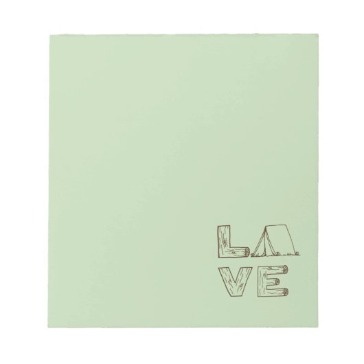 Bloc-note Love Tent Camping (Devant)