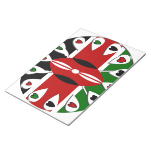 Bloc-note Lovely Hearts Kenya : Drapeau Art Motif